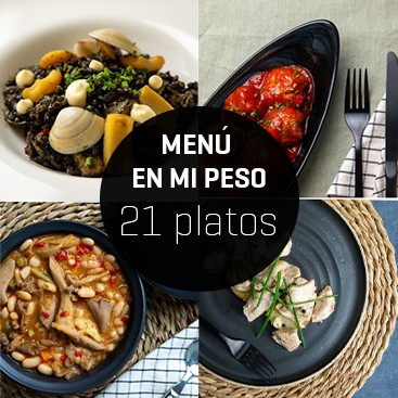 Menú "en mi peso" 21 platos