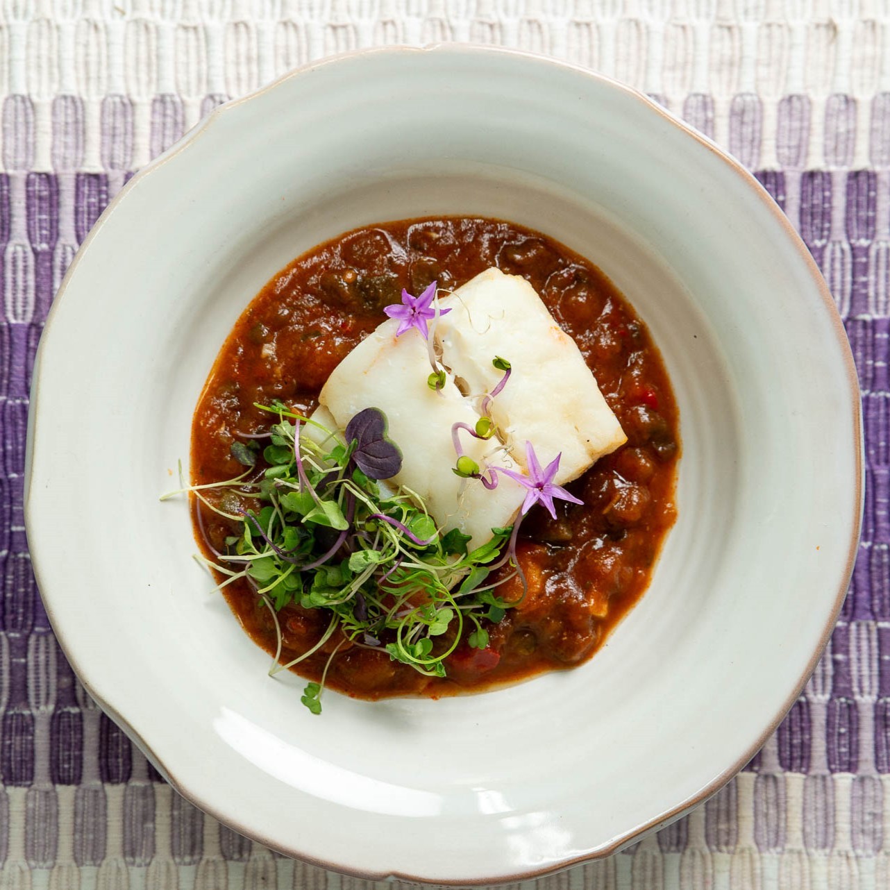Lomo de bacalao con tomate