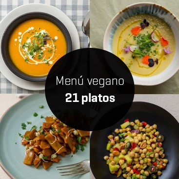 Menú vegano 21 platos