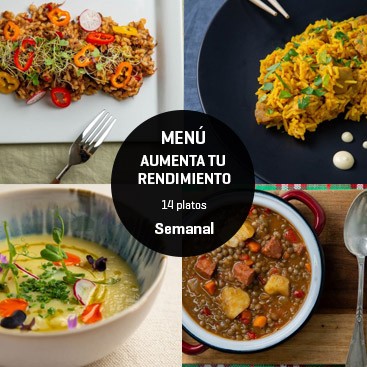 Menú deportivo Aumenta tu rendimiento 14 platos