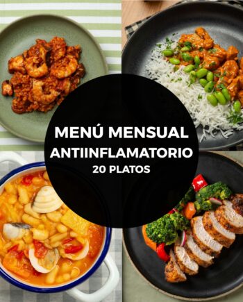 Menú mensual antiinflamatorio 20 platos